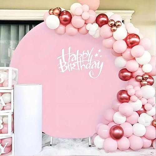 Miniatura 10 de Cubierta de fondo redonda blanca de 6.5 x 6.5 pies, cubierta de fondo circular blanca de tela redonda para fotografía, fiesta, cumpleaños, boda,