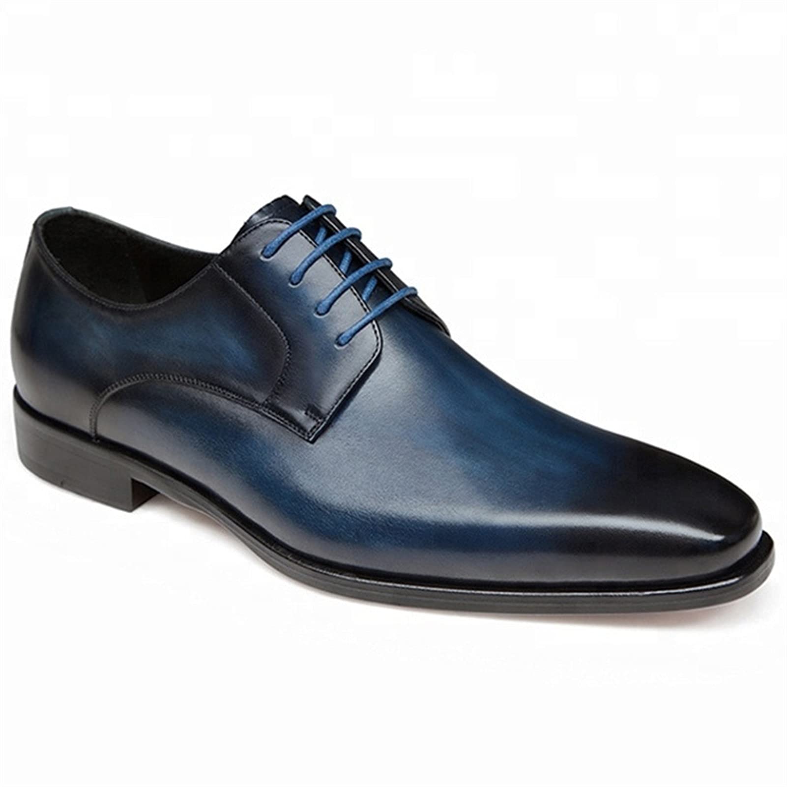 Stivali Moda Scarpe for Gli Uomini Allacciati Rotondi Scarpe da Toe brunite in Pelle Anti-Slitta può Guidare la Tendenza