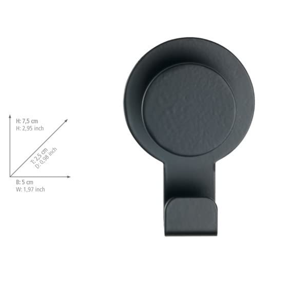 WENKO Static-Loc® gancio da parete Uno in acciaio inossidabile effetto