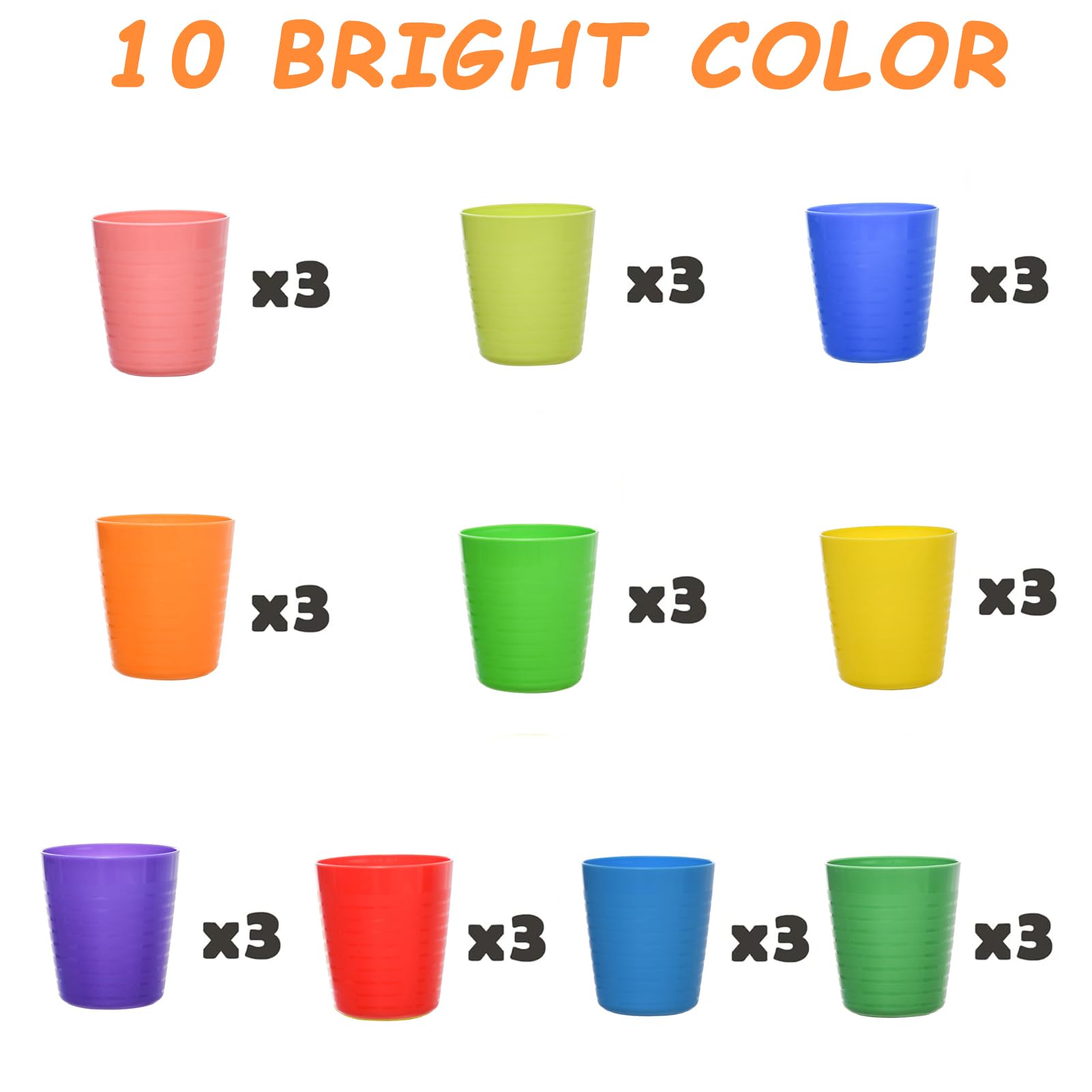 Hikrxya 30pcs Reusable Plastic Cups - Image 3