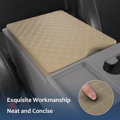 Miniatura 4 de Funda de consola central de automóvil para Ford F150 2015-2024/F250 F350 F450 2017-2024 de cuero, tapa de caja de reposabrazos de consola central