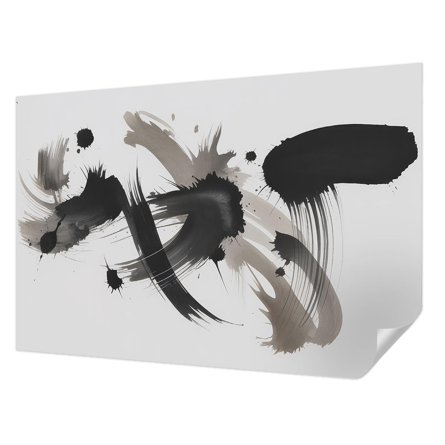 Papier peint autocollant 104x70 cm expression abstraite Tulup salon