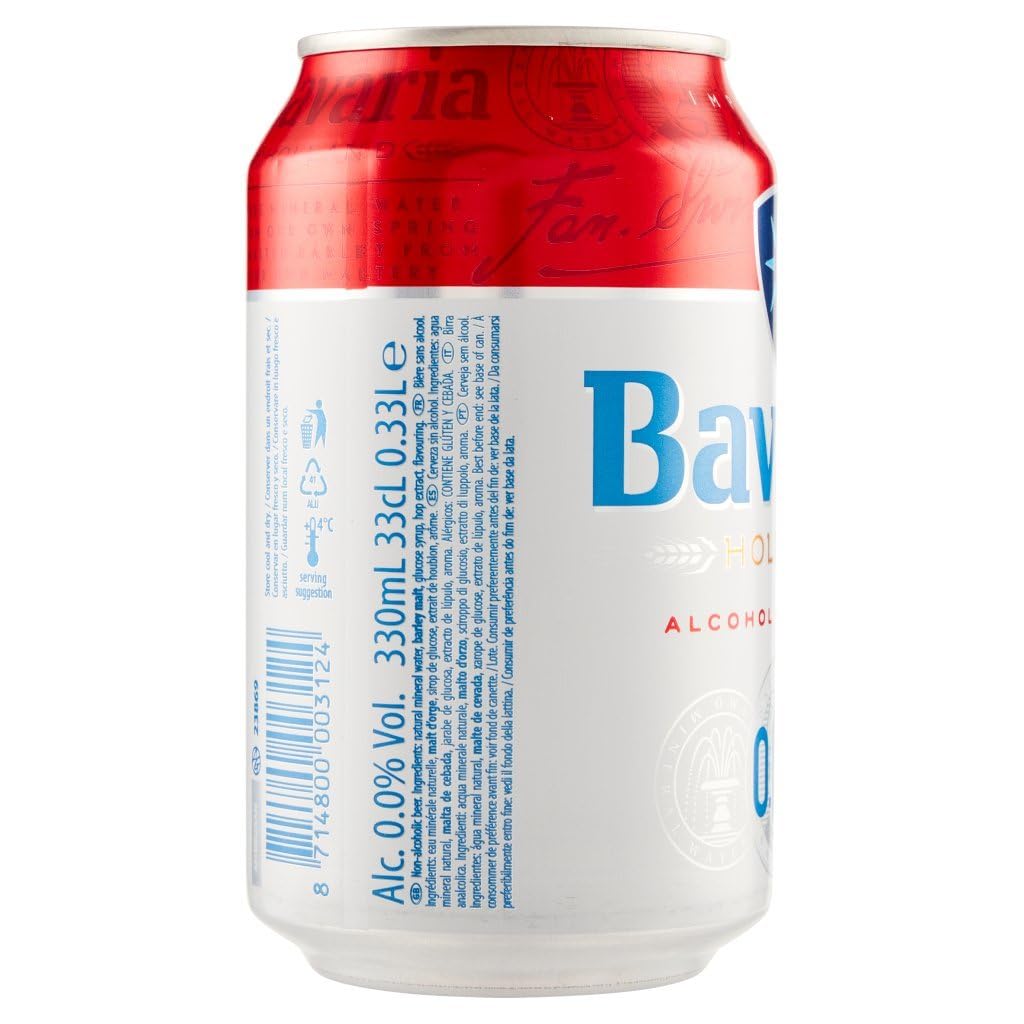 48x BIRRA Bavaria 0.0% Birra Analcolica, alkoholfrei Dosen Bier 0% Alk. 0,33l Flasche + Italian Gourmet polpa 400g
