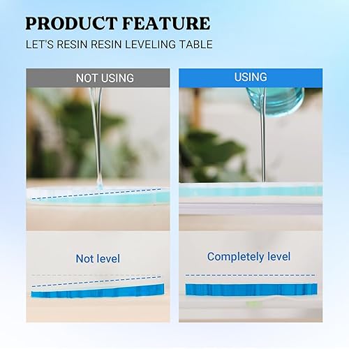 Miniatura 3 de LET'S RESIN Mesa niveladora para resina, mesa de resina acrílica ajustable de 16 x 12 pulgadas con alfombrilla de silicona, multiusos, no requiere