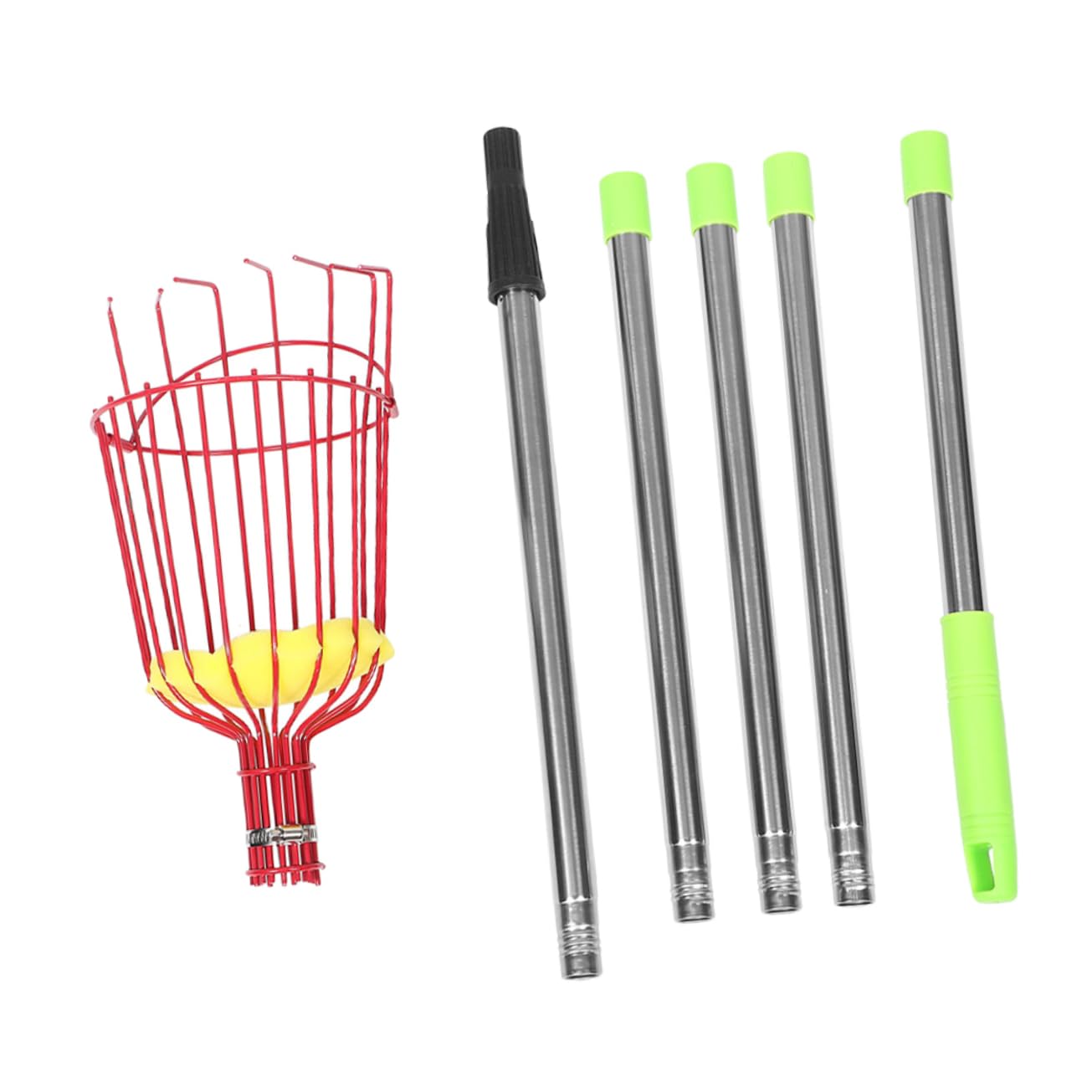 Perche Cueille-Fruits Télescopique avec Panier Outil de Cueillette Rétractable pour Pommes et Mangues Léger et Facile à Utiliser