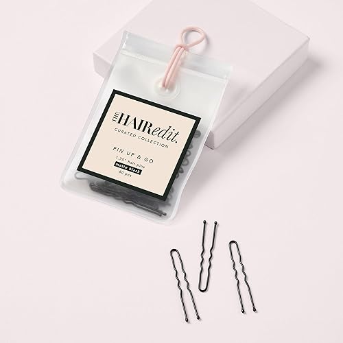 Miniatura 10 de The Hair Edit Pin Up & Go - Horquillas profesionales en forma de U, color marrón mate, 60 unidades