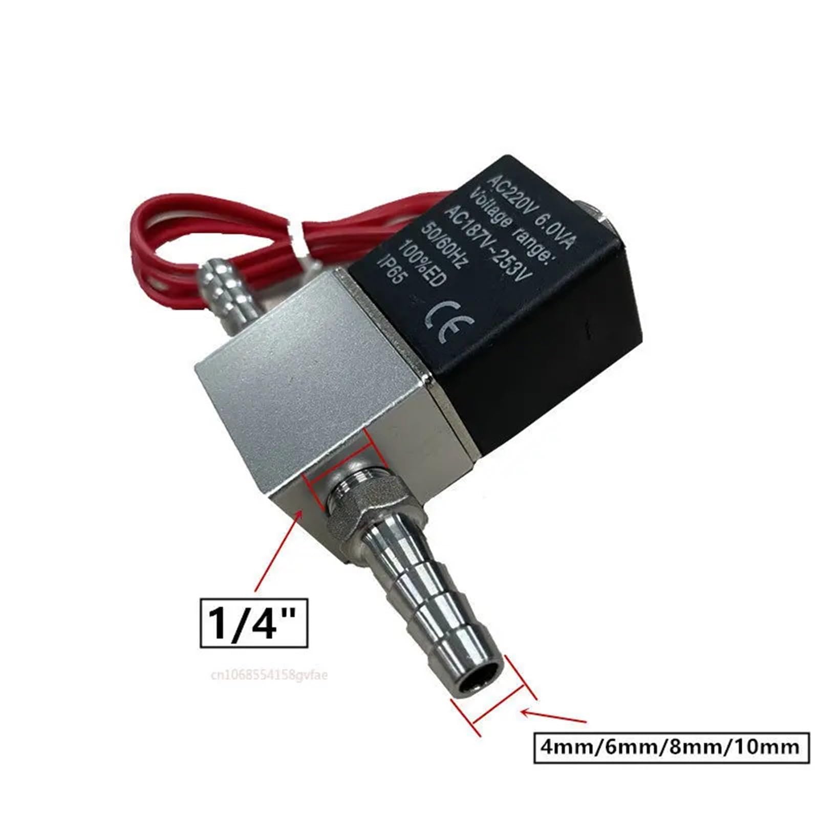 Zawór sprężarki 1/4 cala, normalnie zamknięty, pneumatyczny, aluminiowy zawór elektromagnetyczny, DC 12 V, 24 V, 110 V, 220 V, napięcie 2-drożne do powietrza, wody, oleju (zestaw 12 mm, 12 V