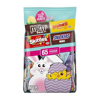 M&MS, SKITTLES Original, SNICKERS, MILKY WAY & STARBURST Chocolate and Fruity Easter Candy for Easter Baskets and Eggs, 27.27 Ounce Bag