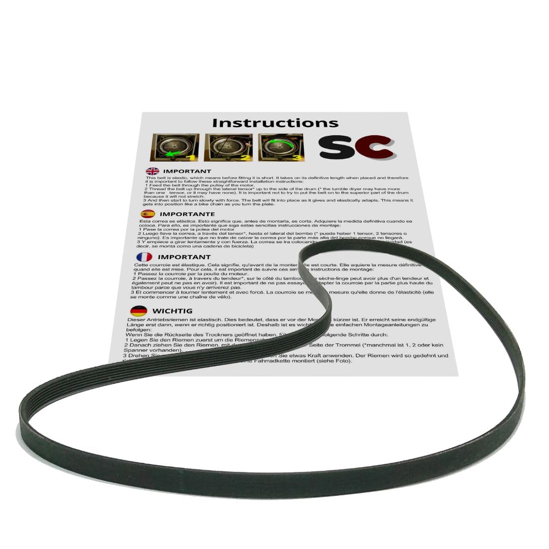SC - Compatible Washing Machine Belt (6EPJ 1236 / 4PJE 1236 / EPJ 1236/1236 PJE / 5EPJ 1236/1236 J / 1236 J MAEL)