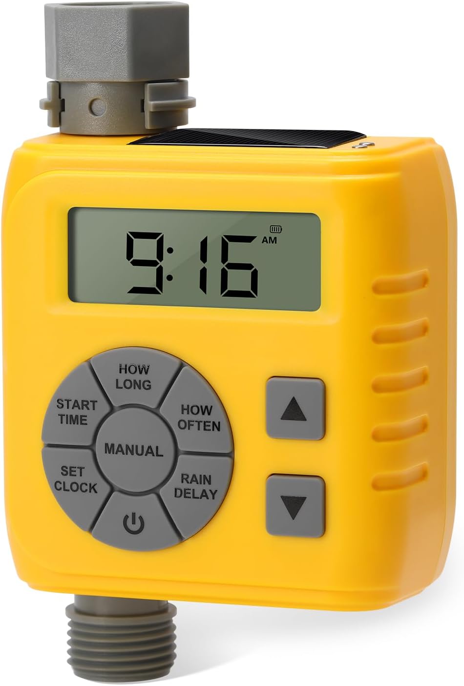 Hose Timer, Zuomeng Water Timer for Garden Hose with Dual Power Design, Professional Anti-Leak Technology Ensures Leak-Free, with Rain Delay, Automatic, Manual Watering System, 1 Outlet