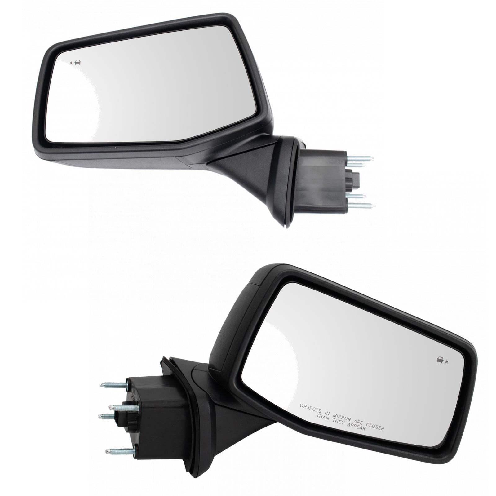 TRQ Driver & Passenger Side Mirror Set Power Manual Folding with Blind Spot Indicator Compatible with 2019-2023 Chevrolet Silverado 1500 2022 Silverado 1500 LTD GM1320680 GM1321586