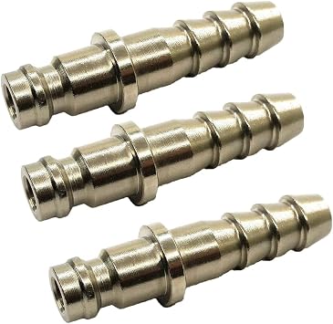 JUTTAUTO 3Pcs Quick Release Fitting Coupling Gas Outlet Nozzle Male Connector for 8mm Bore Butane/Propane Gas Hose for Gas BBQ, Patio Heater, Camping Gas Cookers