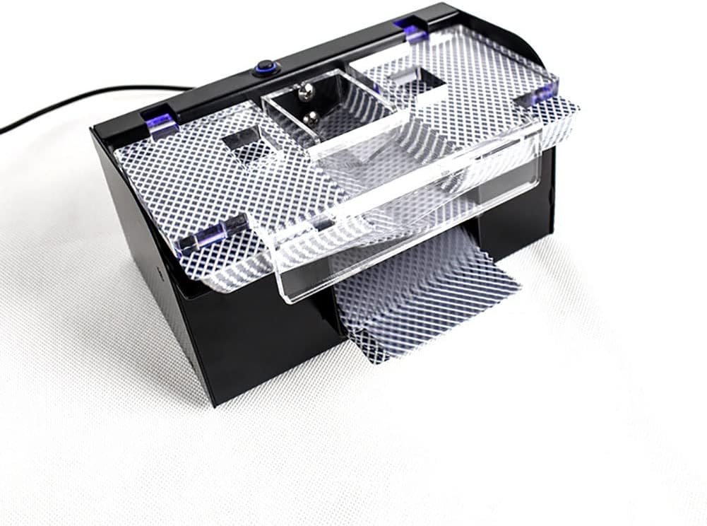 Automatic Card Shuffler Machine, Portable Casino Shuffler with Non-Slip Mat, One Key Shuffle, for Home Party Club Games