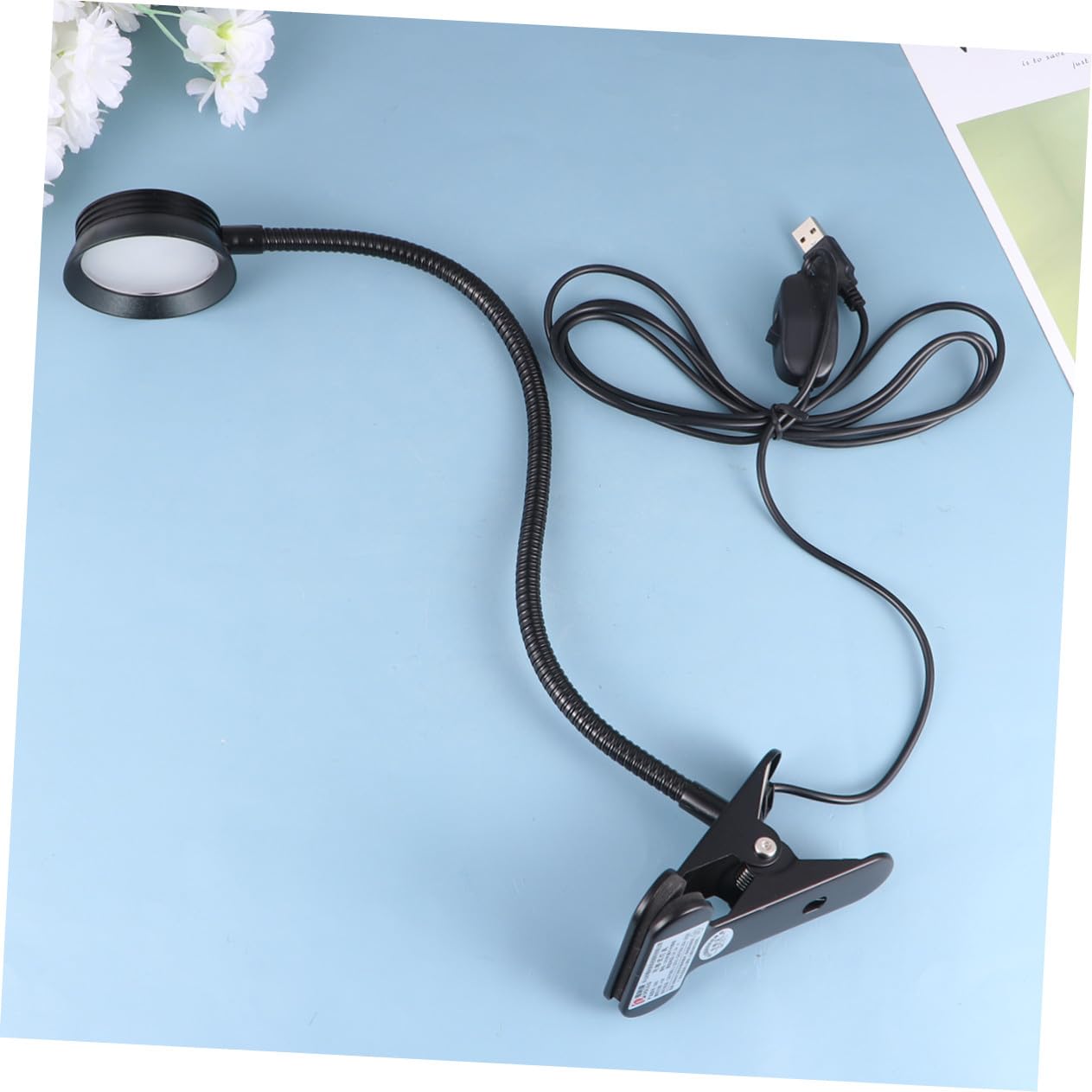 Lampada a Clip LED per Comodino, Collo Flessibile, Luce per Leggere USB 4W 6W, per Leggere a Letto Nel Buio