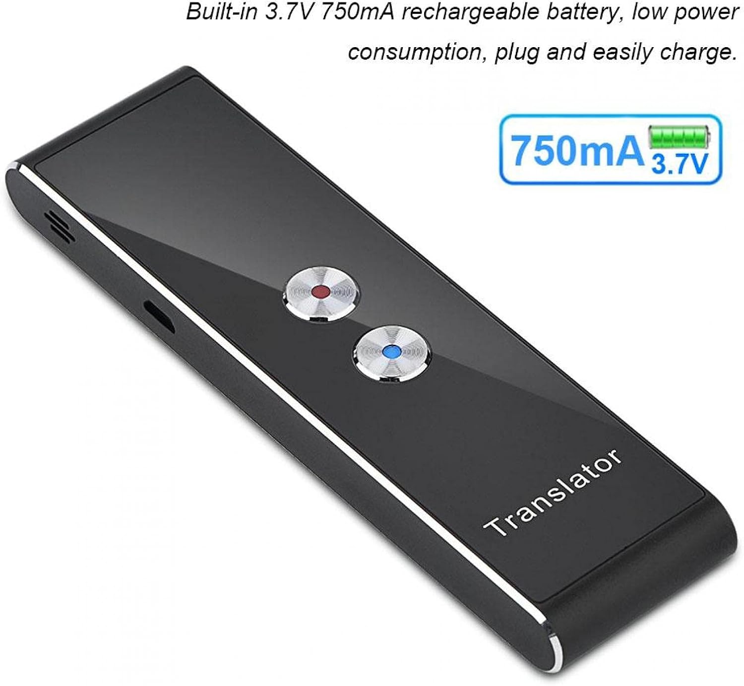 Language Translator, Translate 40 Languages Voice Translator with Intelligent Speech Recognition Technology for Learning, Travelling, Business Image