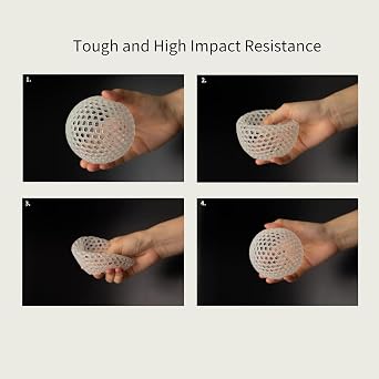 Siraya Tech Tenacious Flexible 3D Printer Resin, High-impact, Clear, 1kg | High Impact Resistant, Tough Engineering Photopolymer Resin, Flexible, 405nm UV-Curing, Ideal for LCD DLP 3D Printers
