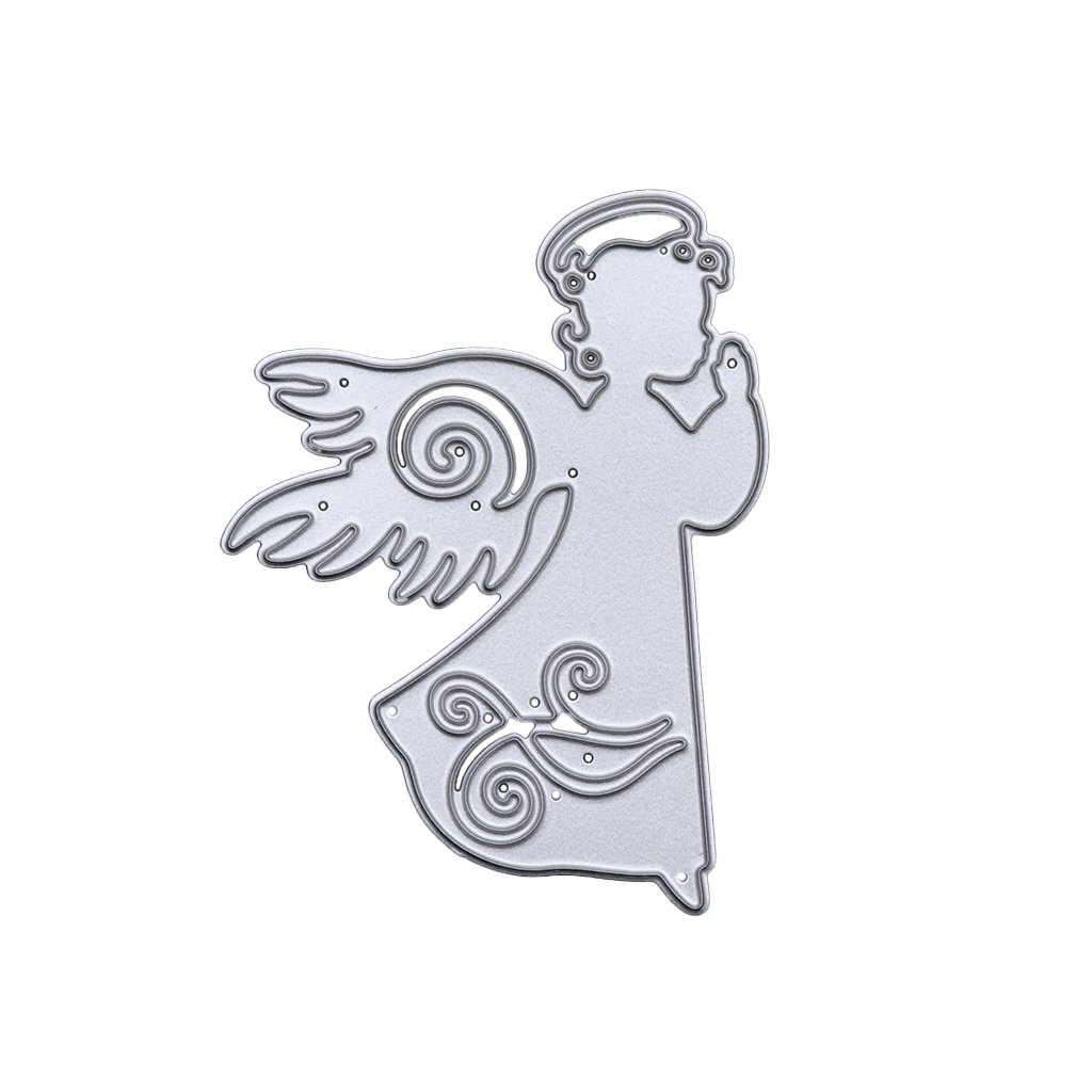 Buxuaaaa Angel Cutting Dies Stencils Scrapbook Album Embossing Paper Card Craft Decor Scrapbooking