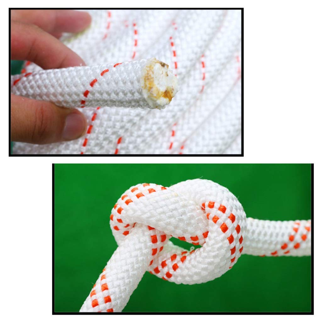 Cuerda de escalada Cuerda de seguridad multifuncional de 10 mm, Cuerda de protección de seguridad para aventuras al aire libre, Cuerda de escalada Cuerda de nylon ignífuga Cuerda de rapel, C