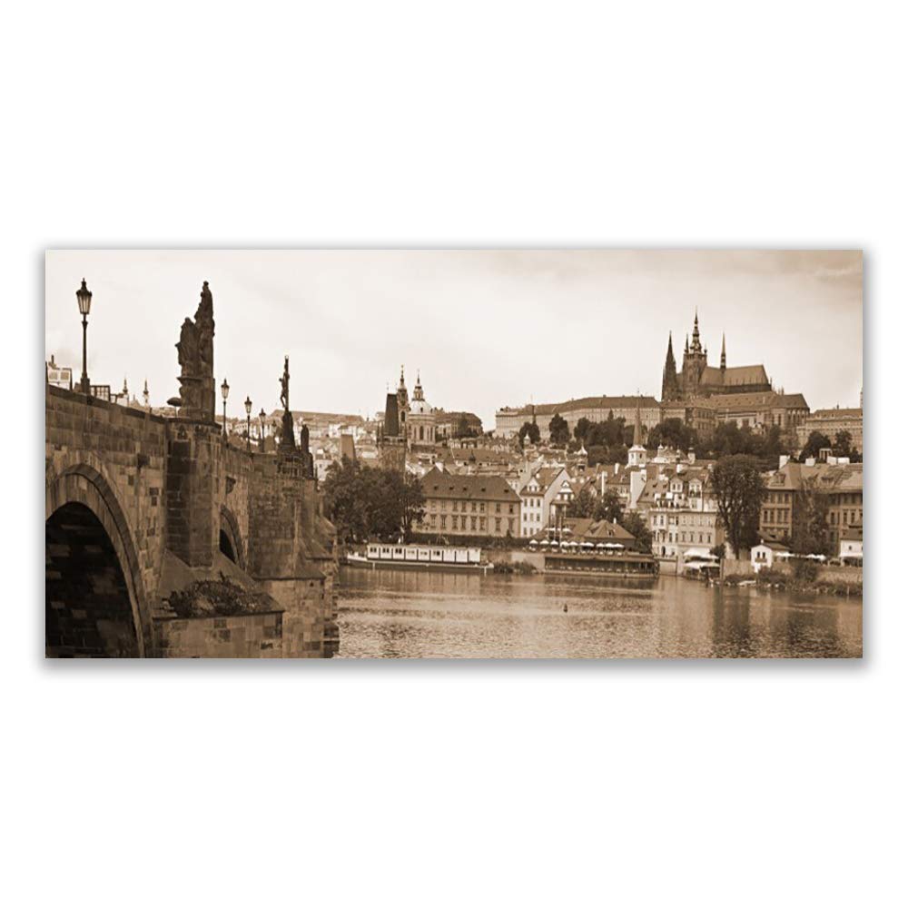 Impression sur toile 120x60cm tableau déco mural moderne Prague