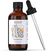 HBNO California Bottled Cardamon Fragrance Oil 4 fl oz (120 ml) - Premium Cardamon Oil for Aromatherapy - Cardamon Oil (Fragrance) for Diffuser, Skincare and Candle Making