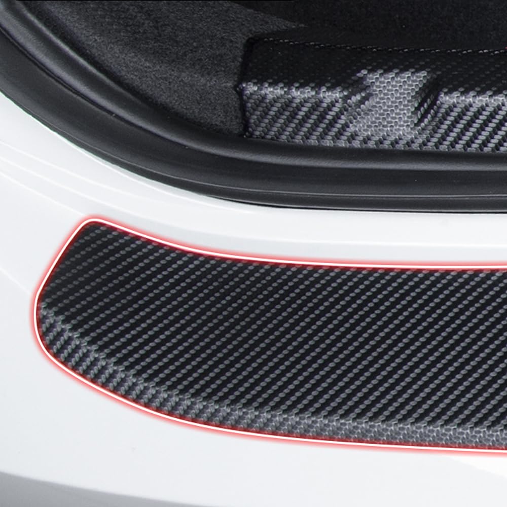 GTME Protezione Paraurti Posteriore per VW Tiguan R-Line 2019-2023, Banda Protezione Bordi Bagagliaio Anti Graffi, Black