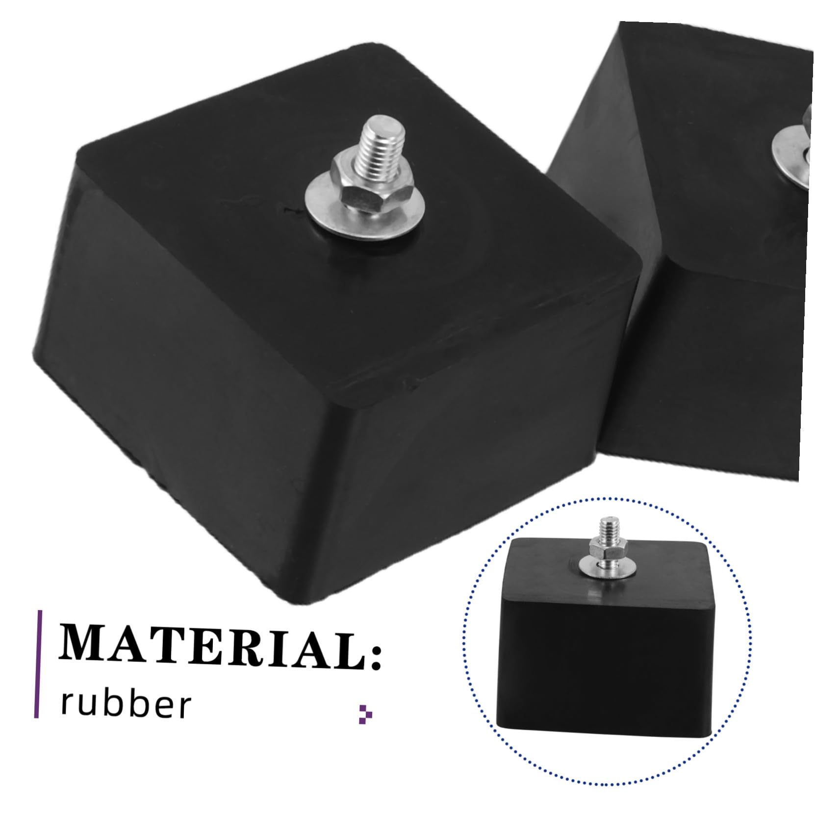 4 Almohadillas Aislantes Para Aire Acondicionado Soportes De Goma Antivibración Almohadilla Antivibración Alfombrilla Amortiguador De Vibraciones Color Negro