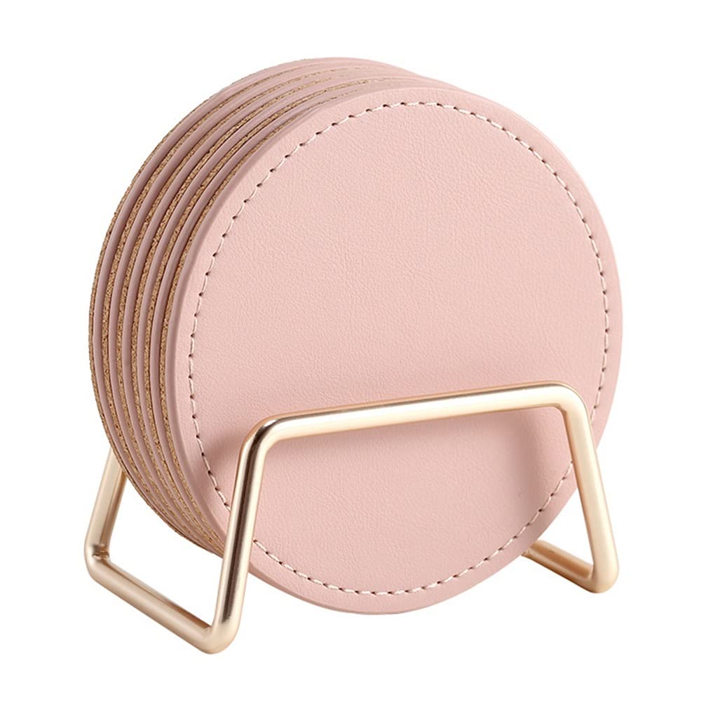 Sous-verres avec socle en liège absorbant et support métallique robuste