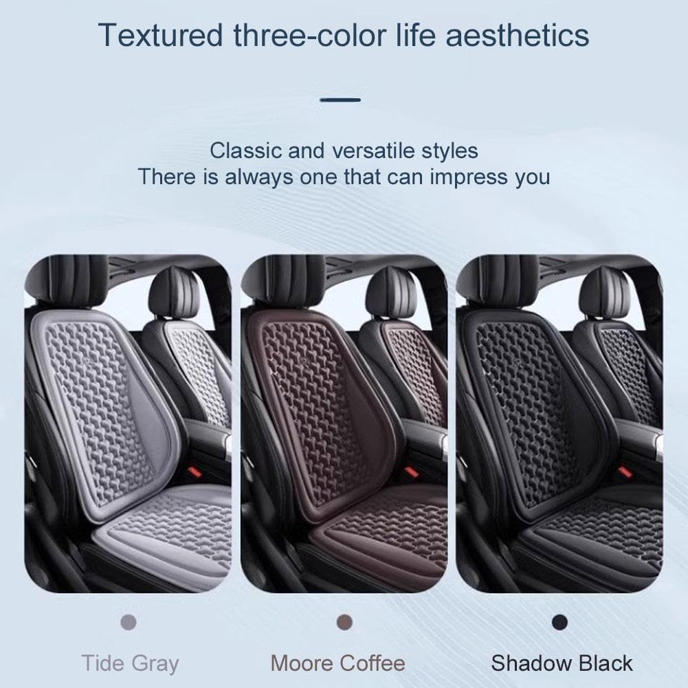 Autositzkissen für BMW 5 Series Touring G60 G61 2023-2025, Auto Fahrersitz Sitzkissen Linderung von Rückenschmerzen Jahreszeiten Geeignet Auto Zubehör, 5-seat All-Black kit