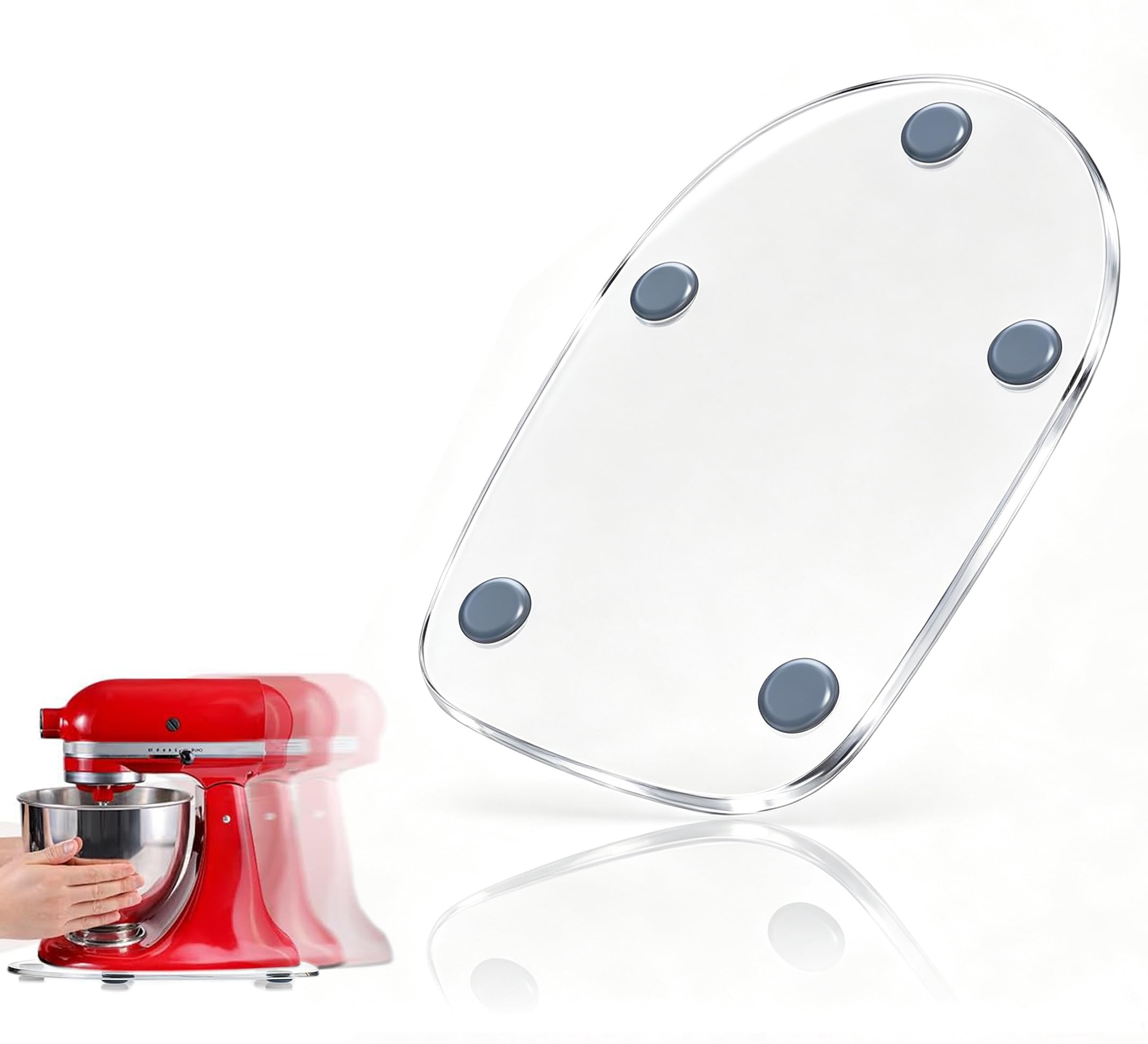 Slider miscelatore acrilico ispessito, per 4,5-5QT, 10 mm di