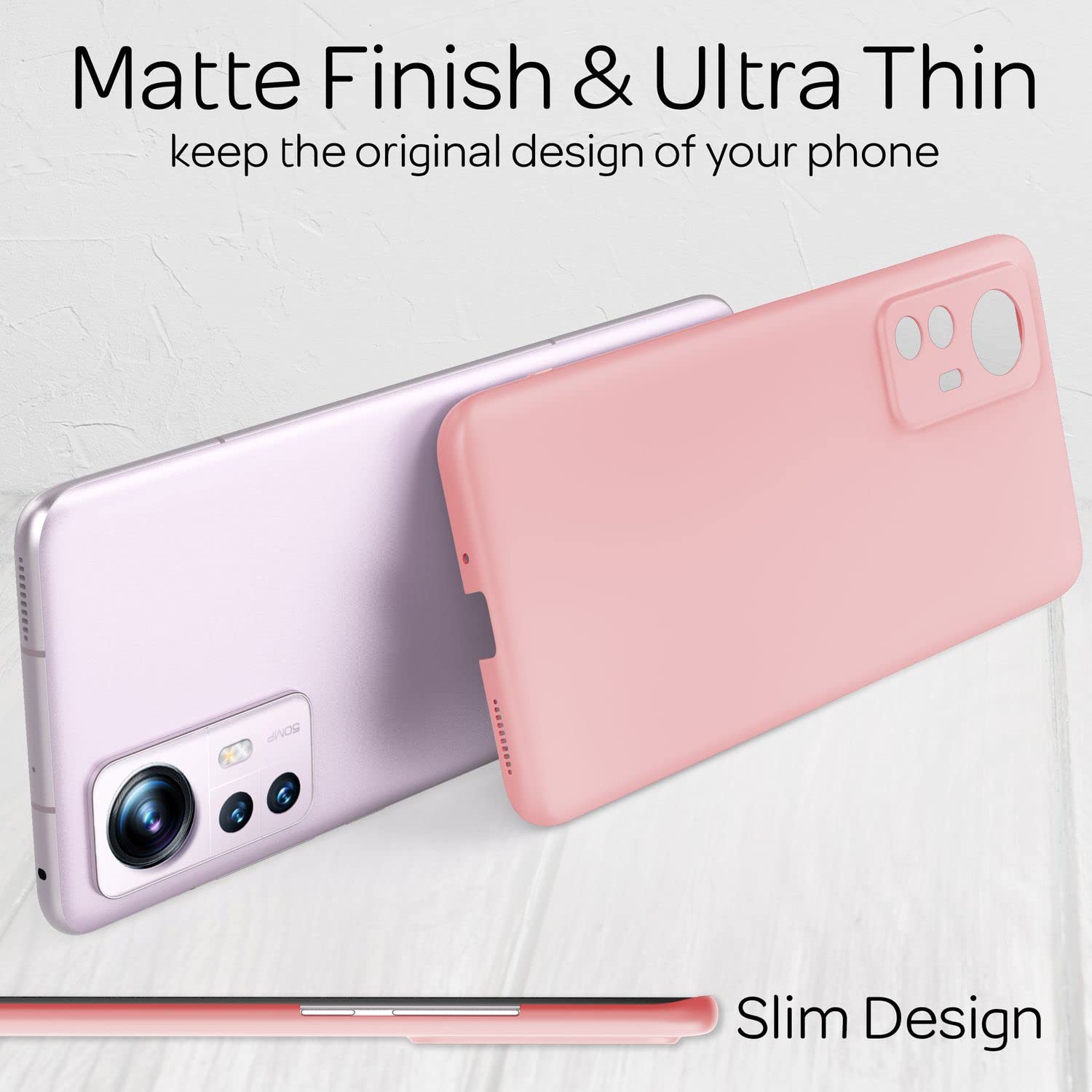 NALIA Custodia Ultra Sottile Per Xiaomi 12 / 12X | Cover Rigida 0,5 Mm Con Superficie Setosa Opaca | Anti Impronta E Leggera | Colore Nero - 4