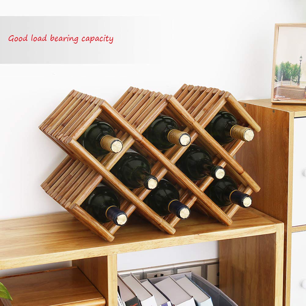 Amazon｜ワインラック 木製ワインディスプレイボトル収納ラック 自立式