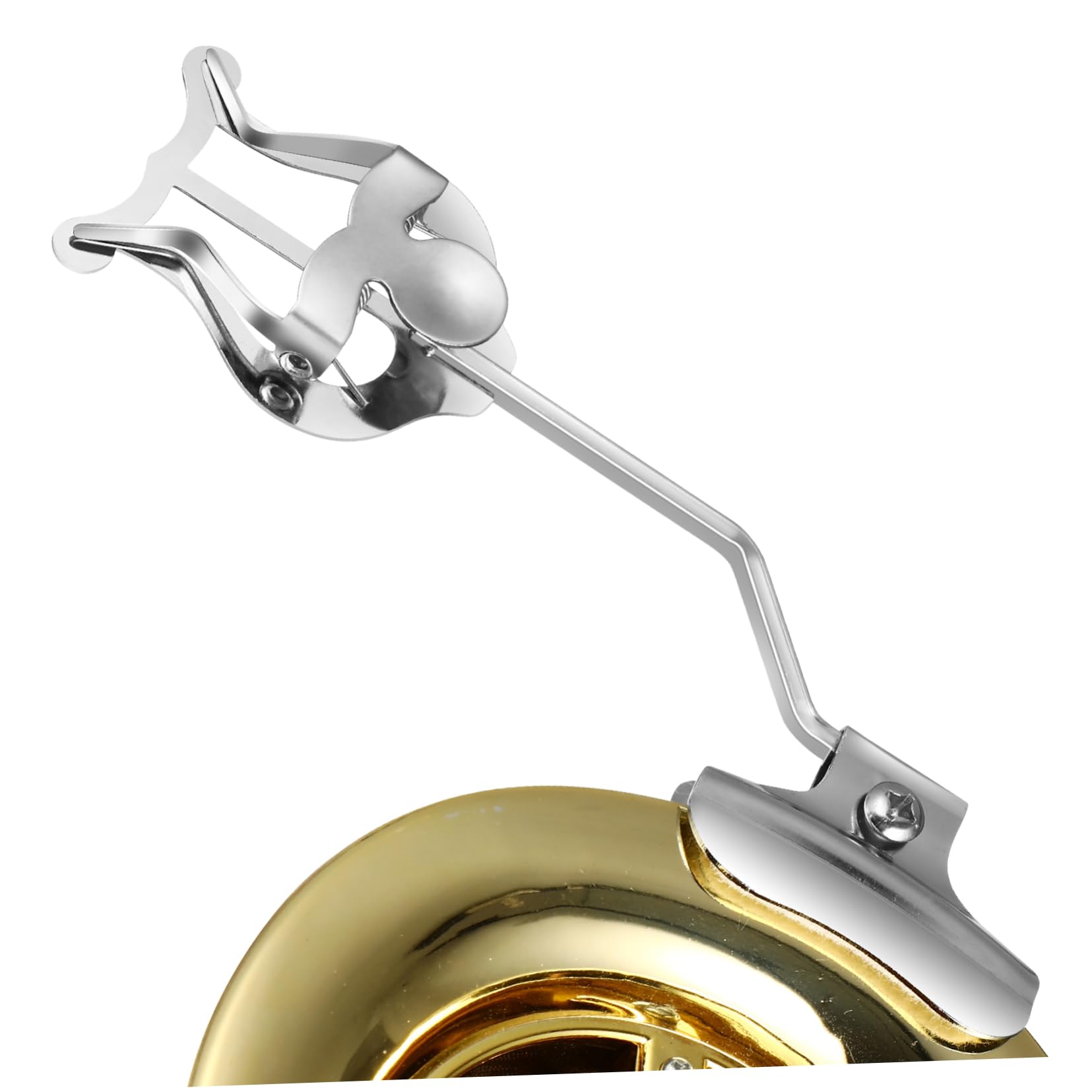BESPORTBLE Sheet Trumpet Trombone Lyre Music Clip Holder Silver Plated Clamp Sheet Music Stand for Marching Bands Lightweight Portable Accessory for Musicians and Performers