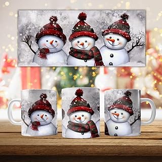 Festive Christmas Mug: Snowman Santa Print, Perfect Holiday Season Gift for X Mas Movie Lovers Coffee Hot Chocolate Cup