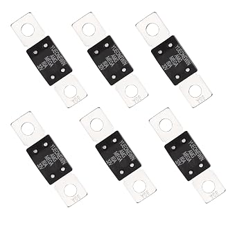 Mega/Amg 80A High Current Fuses - 6 Pcs Bolt Down Auto Fuse Time Delay for Cars, Trucks, Construction Vehicles, Buses, Caravans, Marine 32V