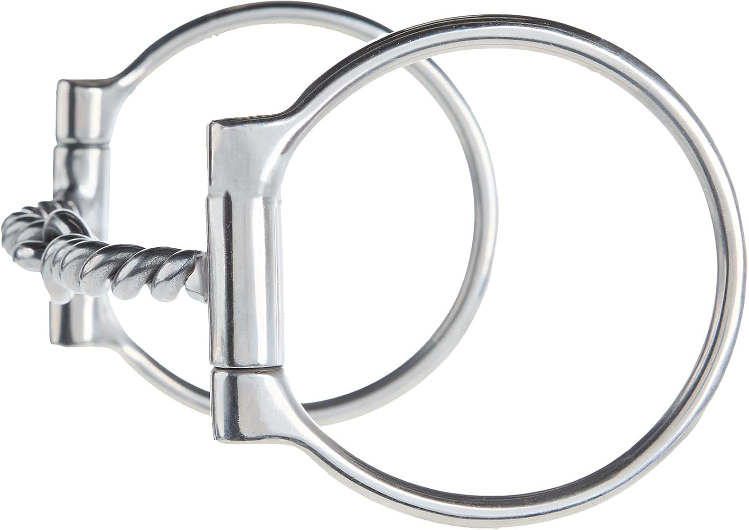 Offset Twisted Wire D-Ring Snaffle Bit