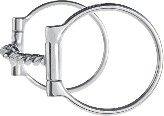 Offset Twisted Wire D-Ring Snaffle Bit