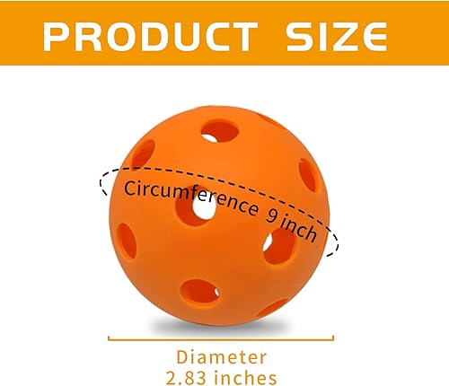 Miniatura 2 de Paquete de 20 pelotas de práctica de béisbol  Pelotas de entrenamiento suaves para bateo, bateo, lanzamiento, softbol hueco de flujo de aire, mini