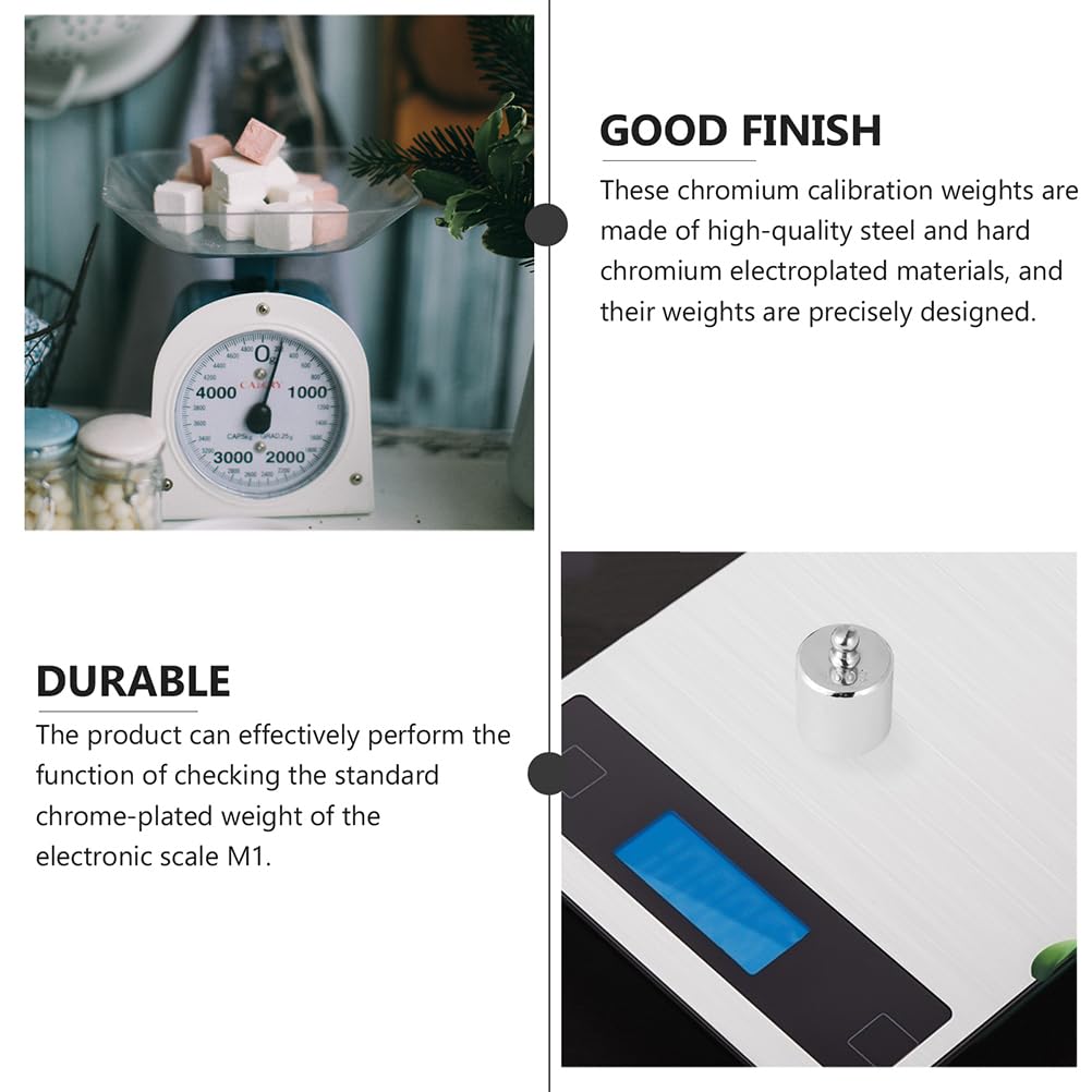 ULTECHNOVO 10 Piezas Pesos de Calibración Conjunto de Pesas de Calibrar Gromos para Escala Balanza Digital, para básculas digitales, 100 gramos, cromo, para calibrar básculas digitales/básculas