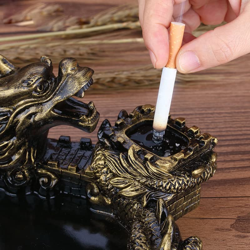 Abester Dragon Ashtray - Vintage Dragon Shaped Desk Ashtray