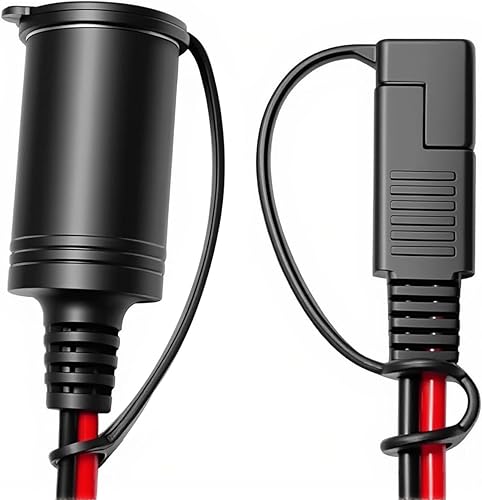 Miniatura 2 de Cable adaptador de enchufe de encendedor de cigarrillos hembra SAE de 14 AWG a 12 V, conector de desconexión rápida SAE de 2 pines, cable de carga