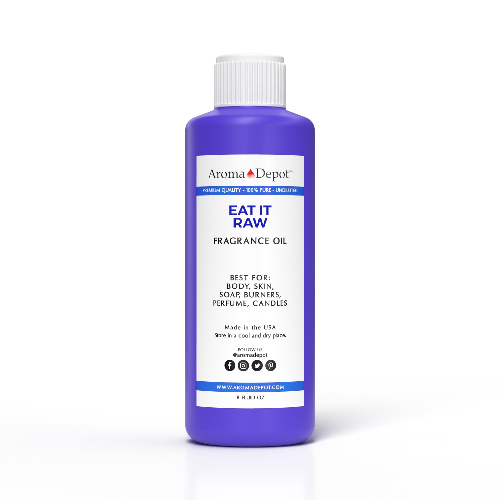 Eat it Raw Perfume/Body Fragrance Oil, Pure Uncut. Added to DIY Projects Such as Lotions, Butter, Soapmaking, and Incense Dipping. Add a Few Drops to Your Aromatherapy Diffuser. (8 oz.)