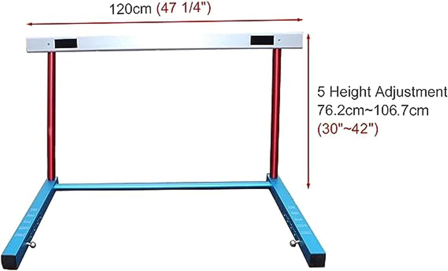 Adjustable Height Hurdles Aluminium, Track and Field Jumping Bar for Agility Speed Training, Sports Practice Equipment Pole Set, Easy Assembly