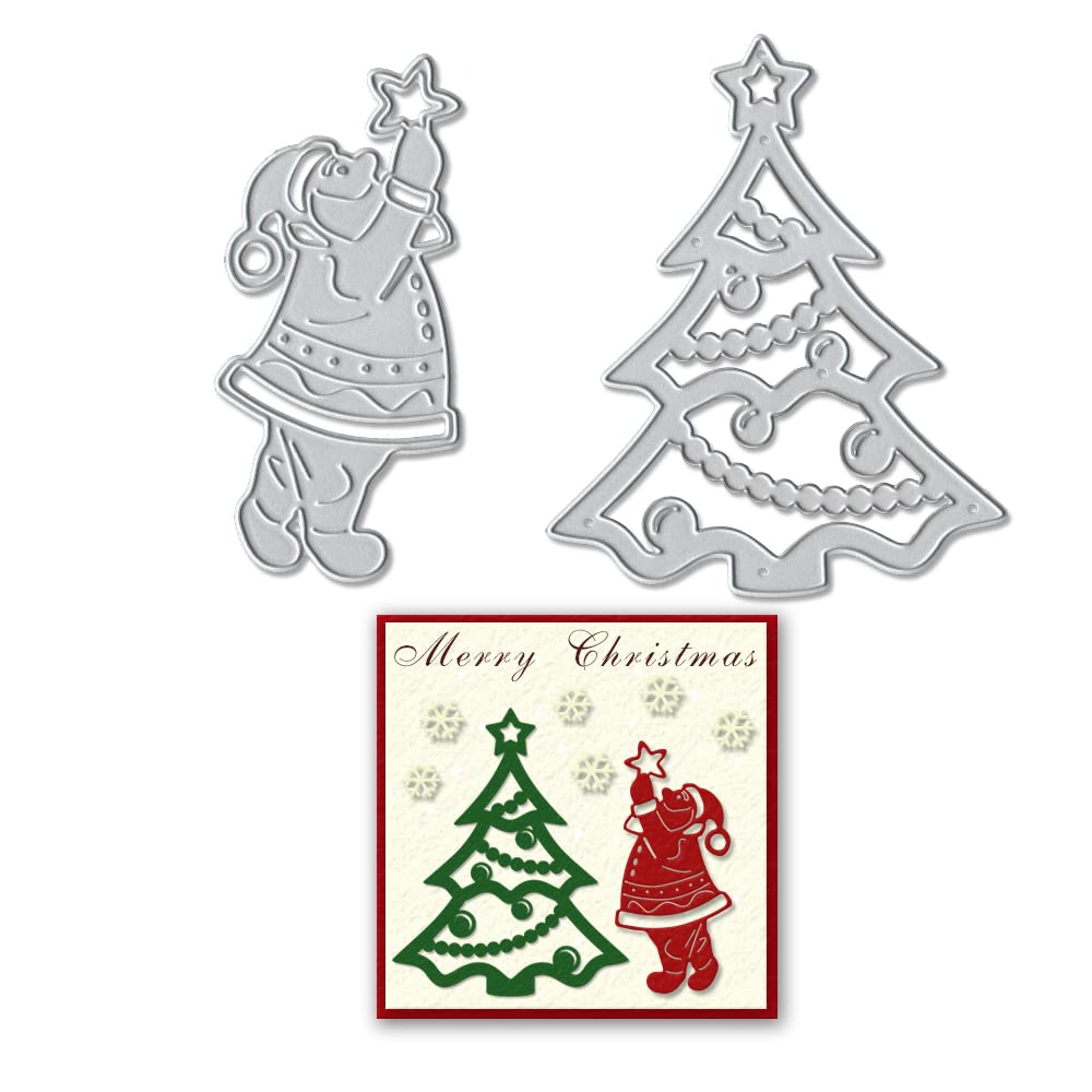 Matrices De Découpe Père Noël Pour La Fabrication De Cartes Et Les