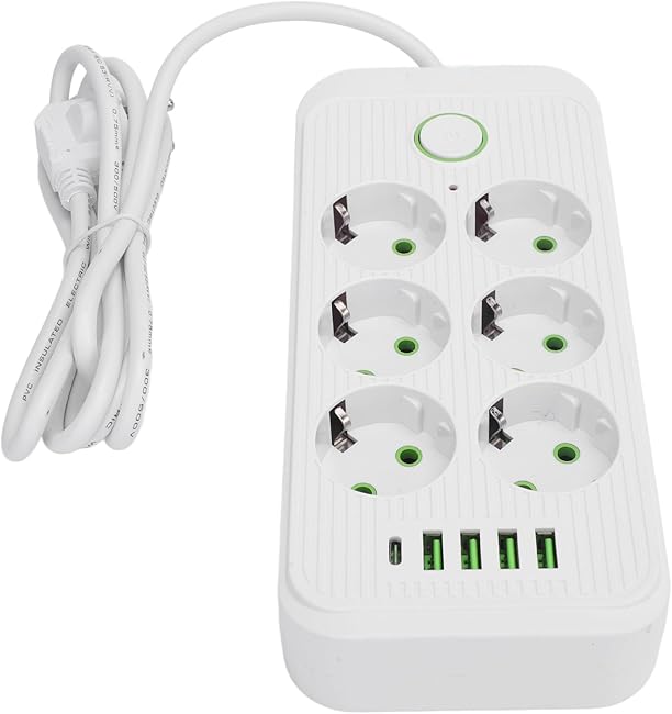 Regleta 6 Vías con USB Tipo C