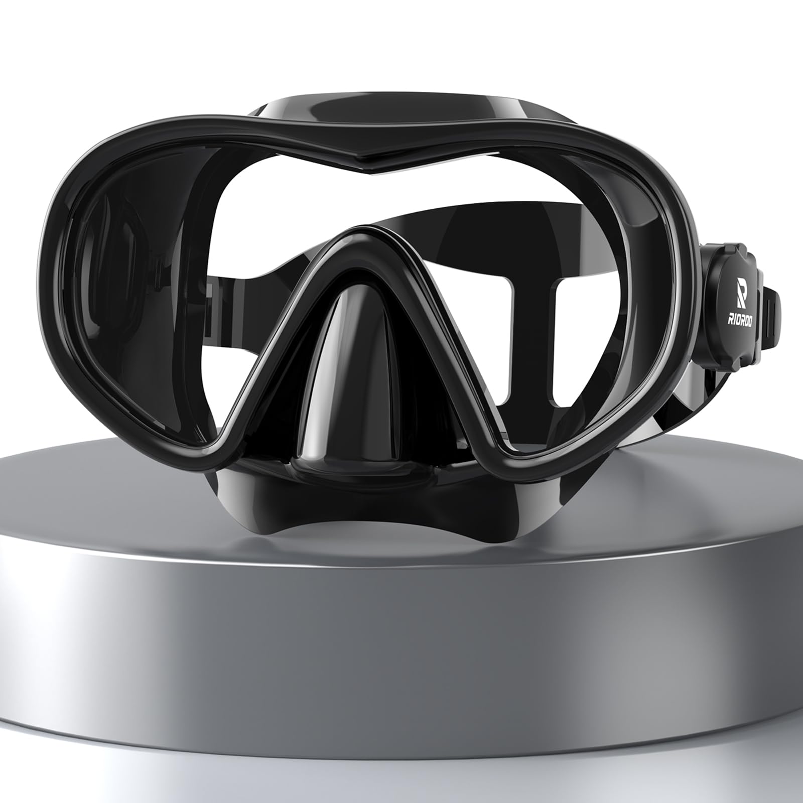 RIOROO Adult Snorkel Mask, Diving Goggles 180° Panoramic View, Anti-Fog, Tempered Glass Lenses, Diving Mask with Nose Cover for Adults and Youth.