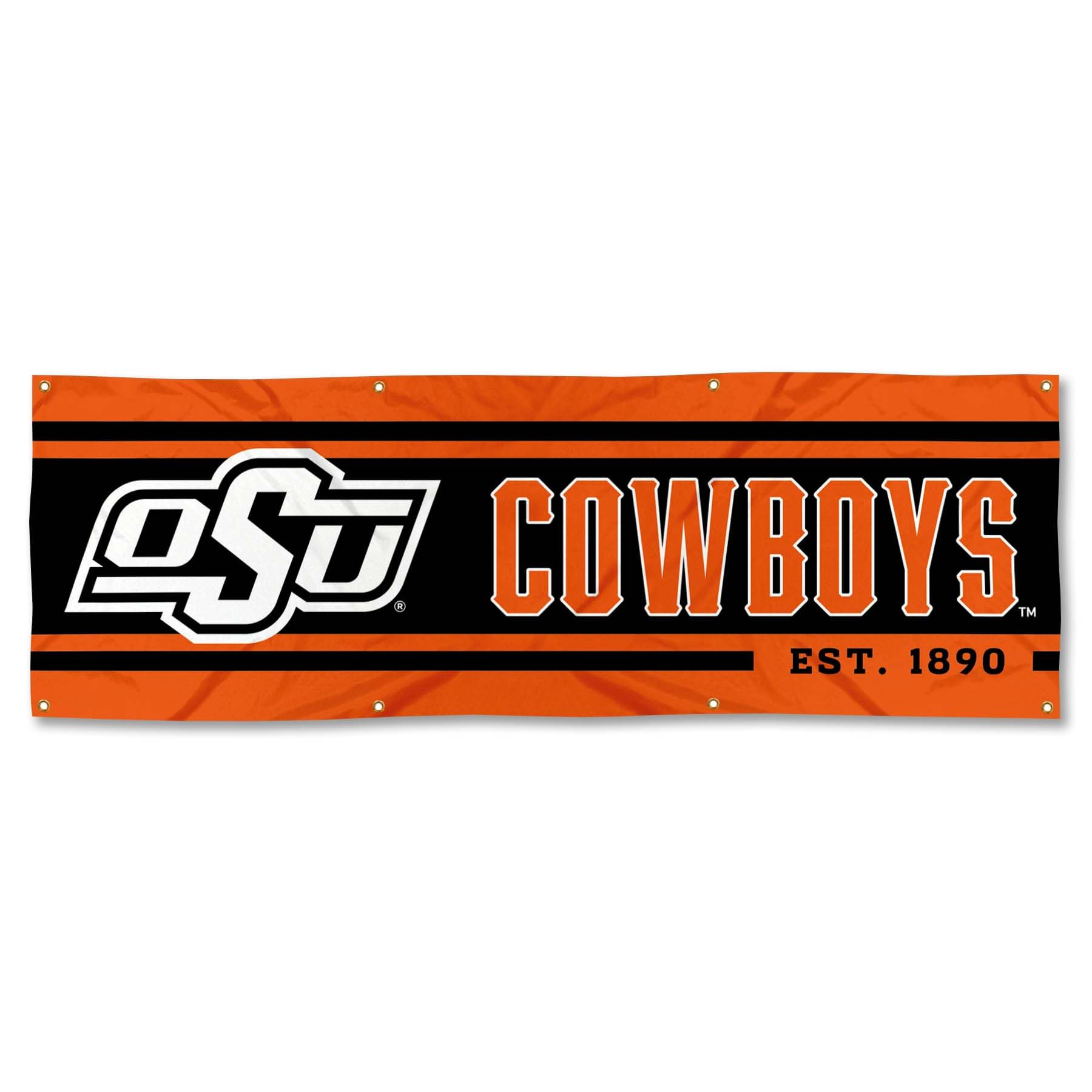 Pancarta Oklahoma State Cowboys 2x6 pies decoración deportiva pared 6
