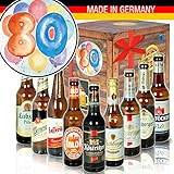 Geschenk 80. Geburtstag - Bier-Box mit Bier aus Ostdeutschland