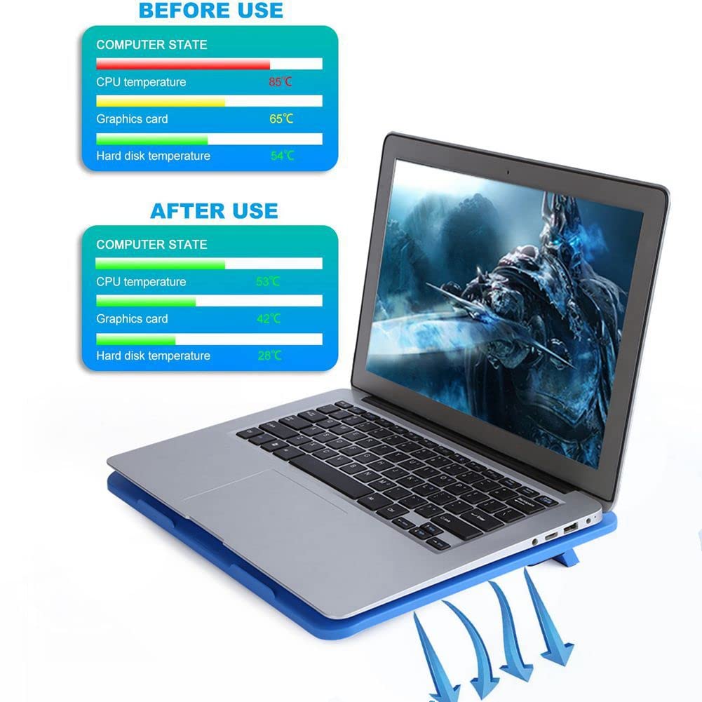 ASHATA Laptop Cooler Cooling Pad, USB Notebook Cooling Pad Laptop