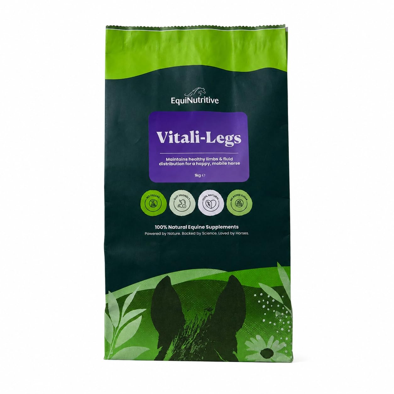 Equinutritive Vitali Legs Horse Supplement for Legs, Lymphatic System & Blood Circulation Support – 100% Natural Equine Herbal Blend to Reduce Fluid Build Up & Stable Legs – Safe for Laminitis (3kg)