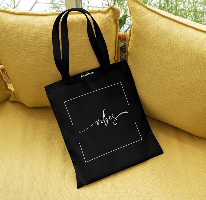 Image of TrendoPrint Reusable Shopping Bag Canvas Tote Bag for Grocery, College, Office & Shoulder Handbag Travel Bag for Men and Women (14x16 inches)